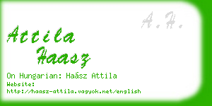 attila haasz business card